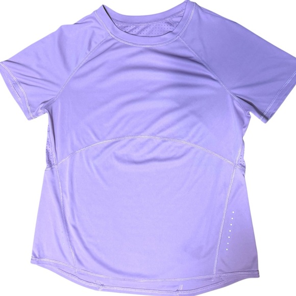 Avia Women's Crewneck Short Sleeve T-Shirt Size Medium Purple Air Vent reflector - Picture 10 of 15